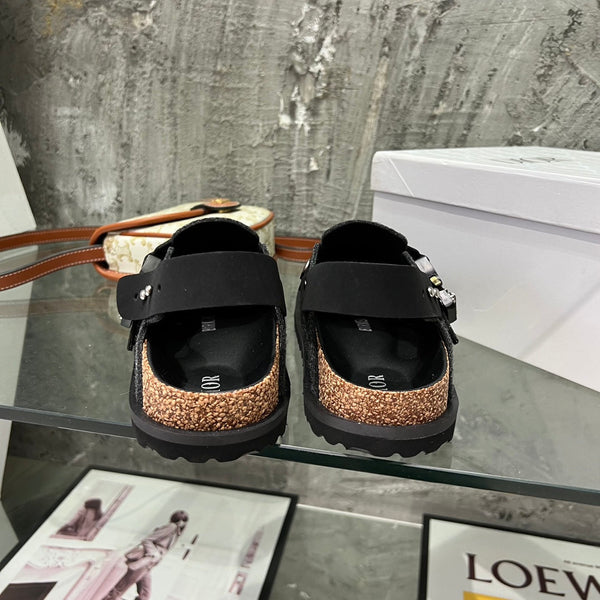 CD x Birkenstock Tokio Mule Grey Black Felt Coth