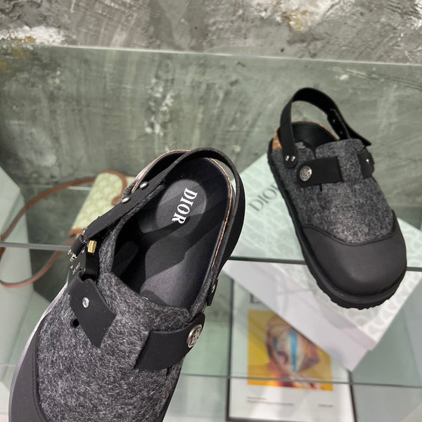 CD x Birkenstock Tokio Mule Grey Black Felt Coth
