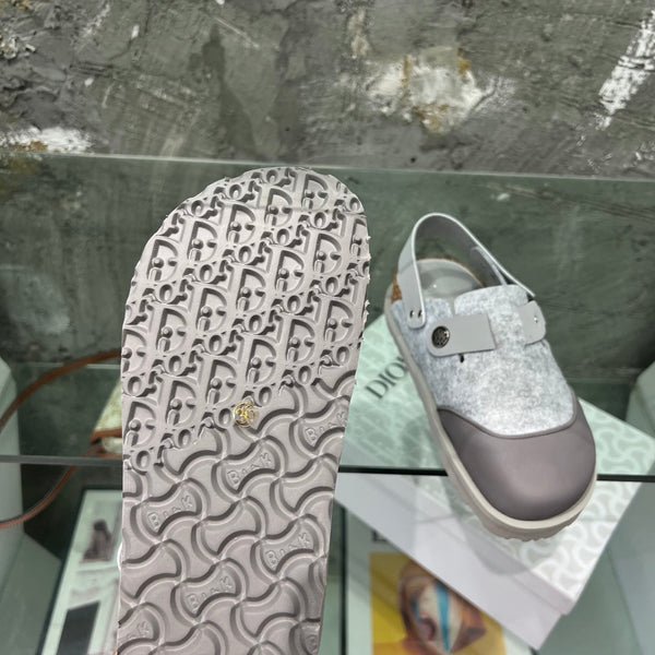 CD x Birkenstock Tokio Mule Grey White Felt Coth