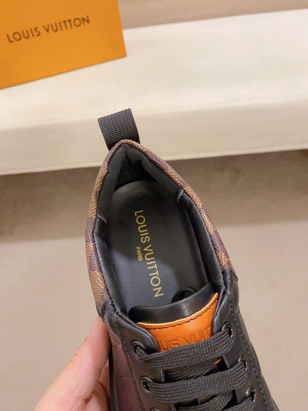 LV TRAINER SNEAKER BLACK DAMIER JACQUARD AND CALFSKIN