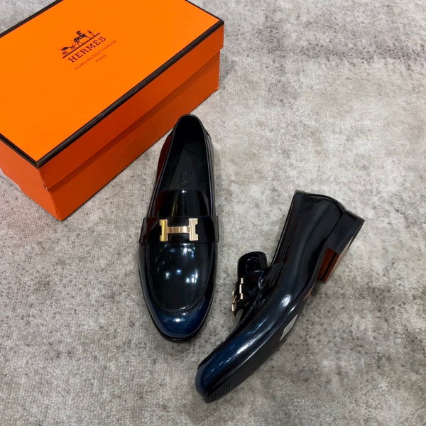 HM PARIS LOAFER GLOSSY NAVY CALFSKIN