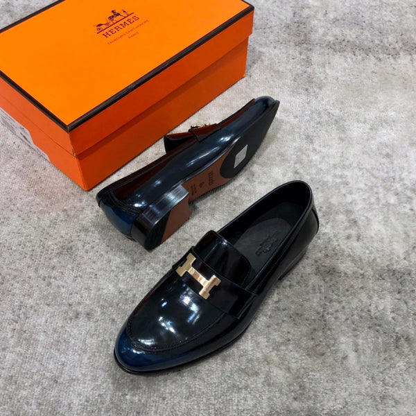 HM PARIS LOAFER GLOSSY NAVY CALFSKIN