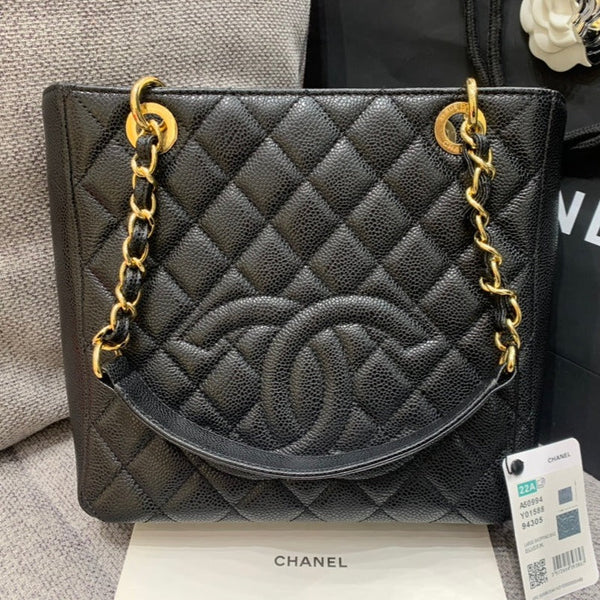 BORSA SHOPPING CLASSICA GRAND 24 CM NERO CAVIAR ORO HARDWARE