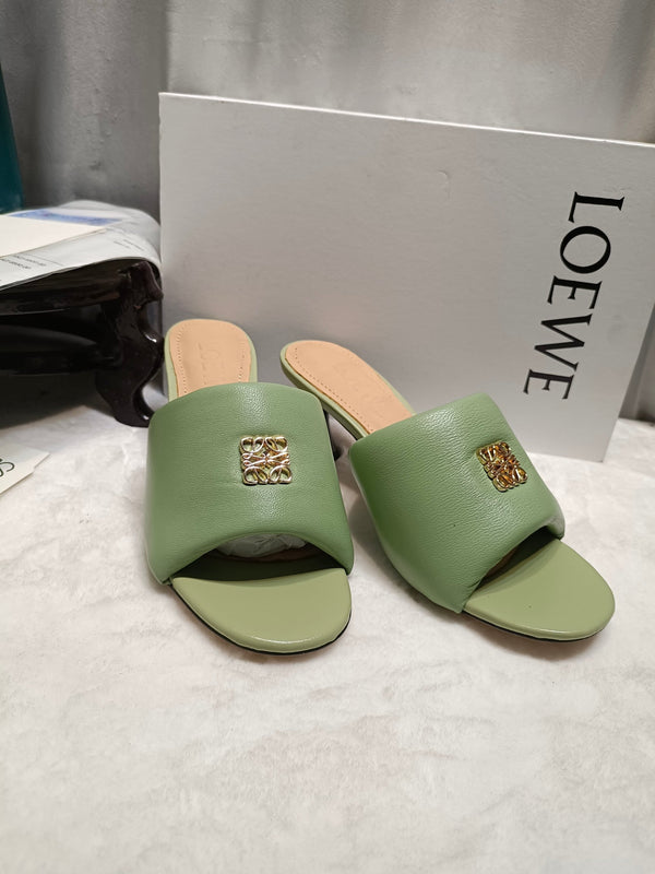 Loewe Anagram Padded Mule Green Sheepskin 246567
