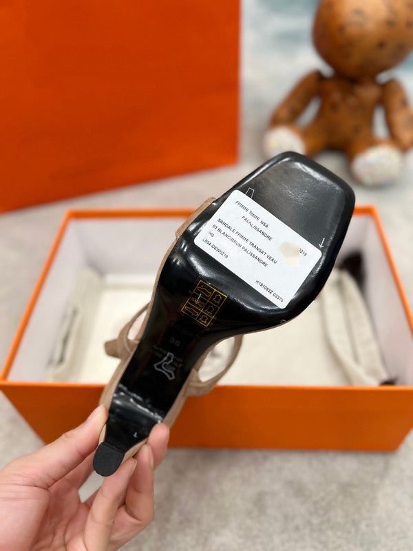 Glamour 95 Sandal Light Brown Suede