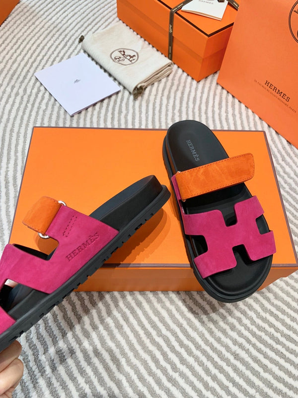 HM Chypre Sandal Deep Pink Mix Orange Suede 963243
