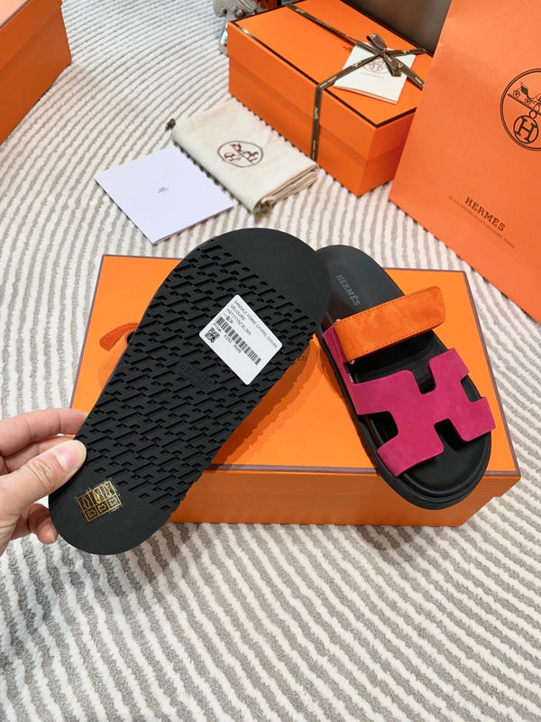 HM Chypre Sandal Deep Pink Mix Orange Suede 963243