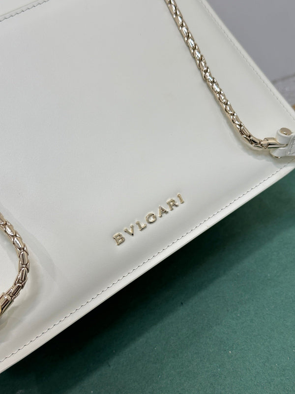 BVL Serpenti Forever Top Handle Bag 22.5cm White Calfskin GHW 188613