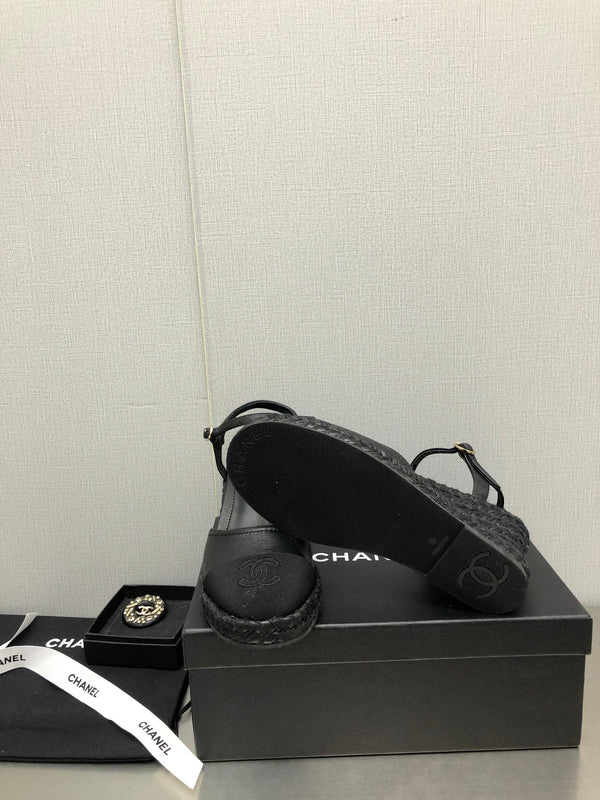 MARY JANE WEDGE BLACK LAMBSKIN