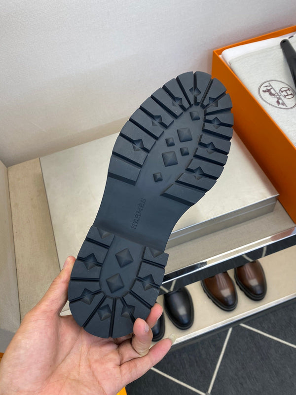 HM Men's Loafer Black Calfskin 540805