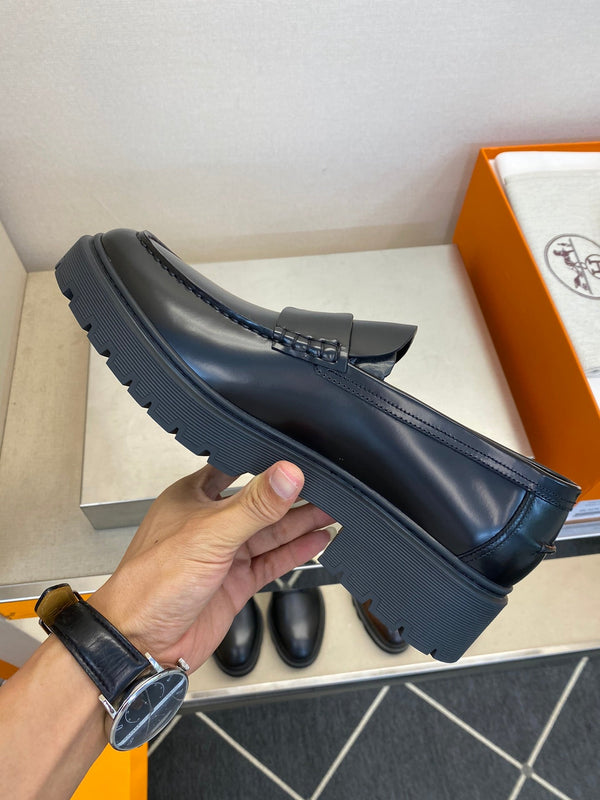 Mocassino Gentle da uomo HM in pelle di vitello nera 540804