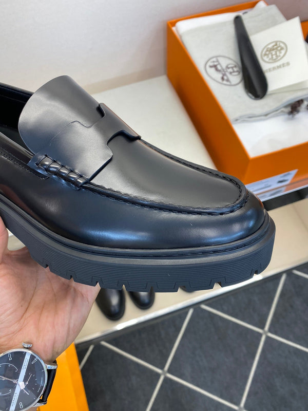 Mocassino Gentle da uomo HM in pelle di vitello nera 540804