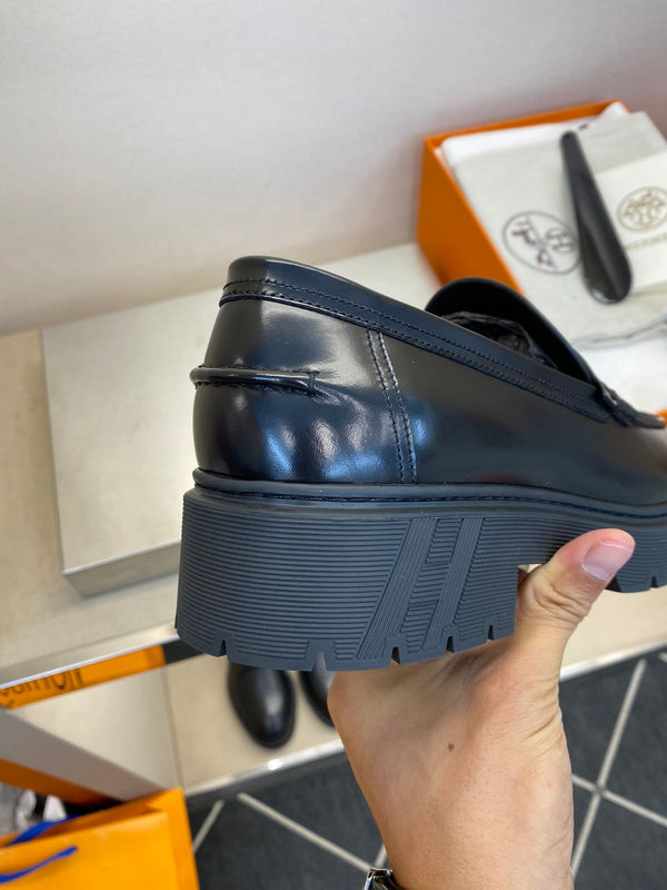 Mocassino Gentle da uomo HM in pelle di vitello nera 540804