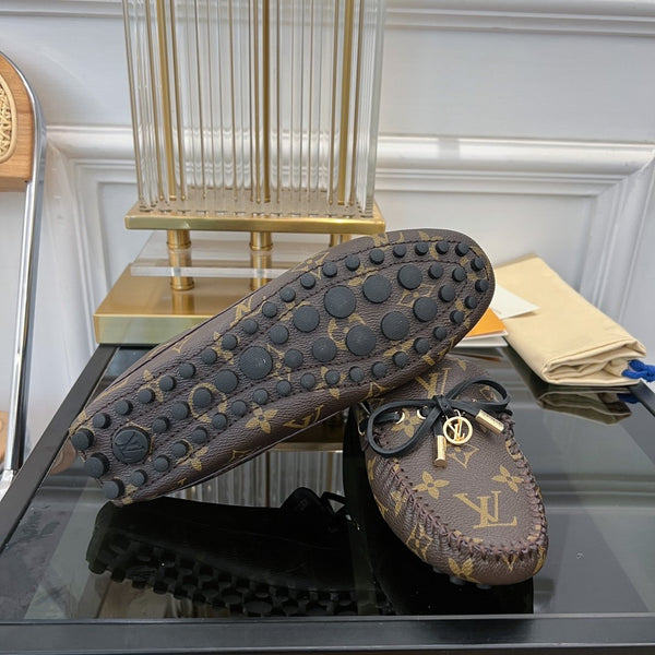 LV GLORIA FLAT LOAFER CLASSIC MONOGRAM BROWN