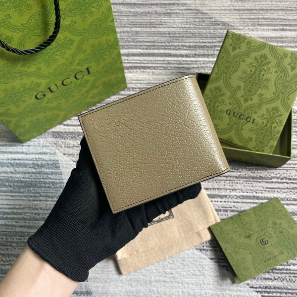 GG MARMONT 11 BIFOLD WALLET IN MOCHA BROWN CALFSKIN