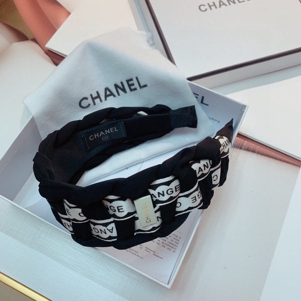 BLACK MIX WHITE FABRIC HAIRBAND 832194