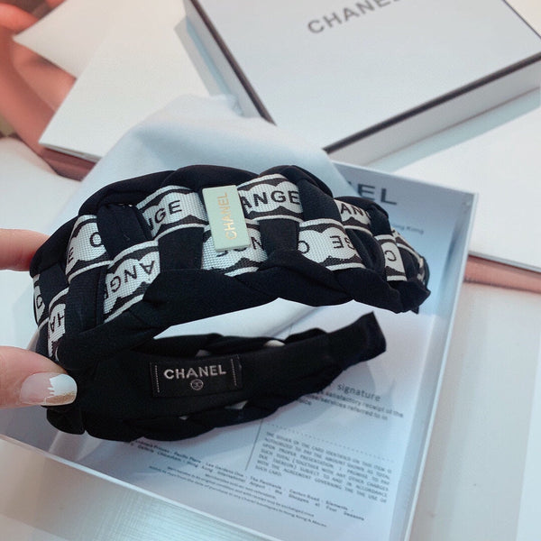 BLACK MIX WHITE FABRIC HAIRBAND 832194