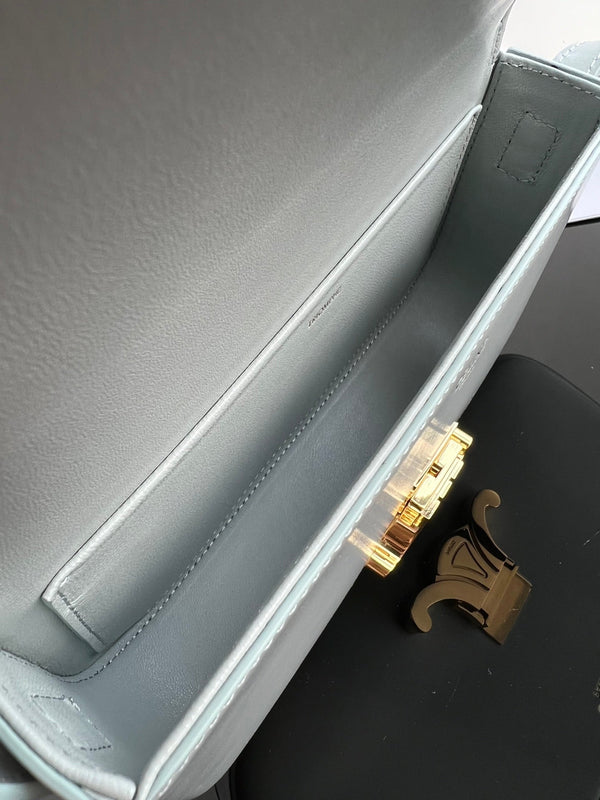 TRIOMPHE 20 BLUE PASTEL CALFSKIN