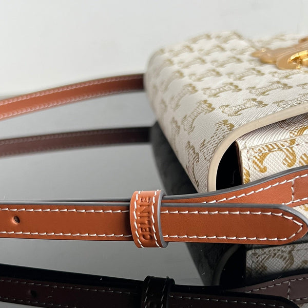 TRIOMPHE 20 WHITE PATTERN CALFSKIN