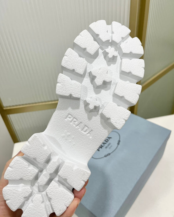 SANDALI PRA MONOLITH CON PLATEAU IN PELLE DI VITELLO BIANCA