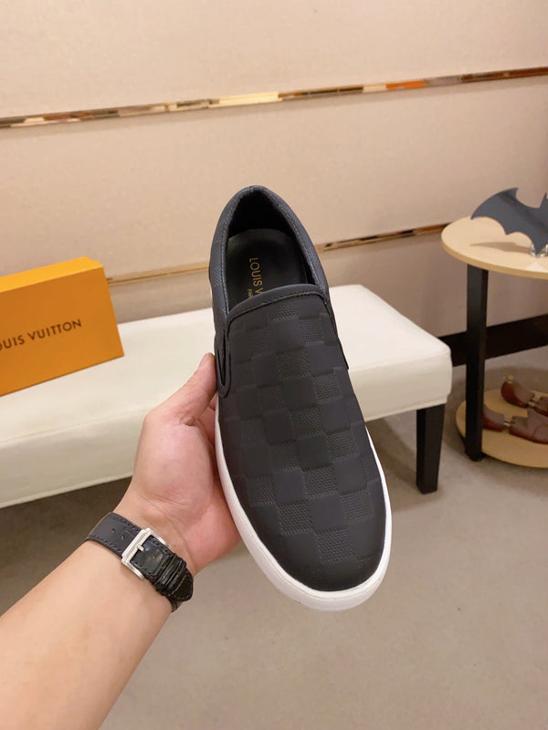 LV LOAFER IN BLACK DAMIER SHEEPSKIN