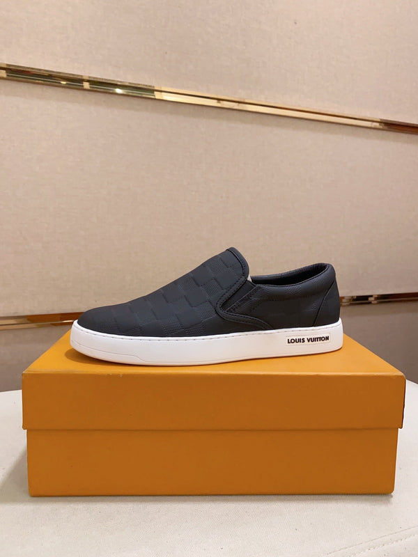 LV LOAFER IN BLACK DAMIER SHEEPSKIN