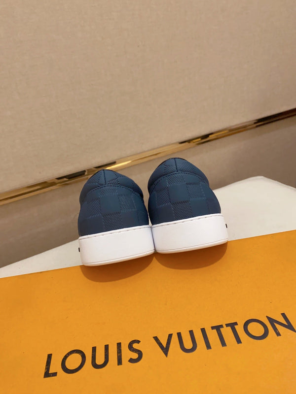 LV LOAFER IN NAVY BLUE DAMIER SHEEPSKIN
