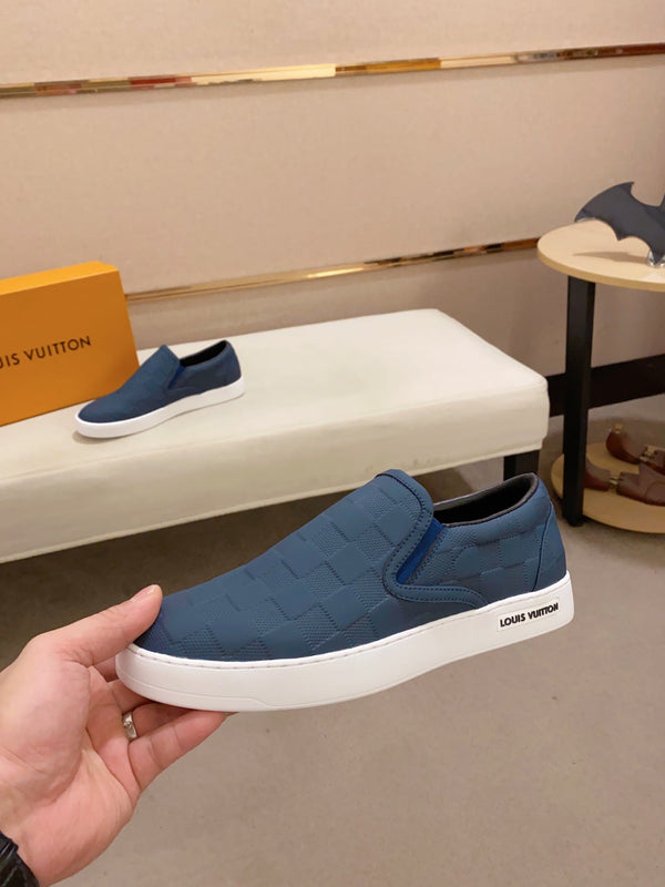 LV LOAFER IN NAVY BLUE DAMIER SHEEPSKIN