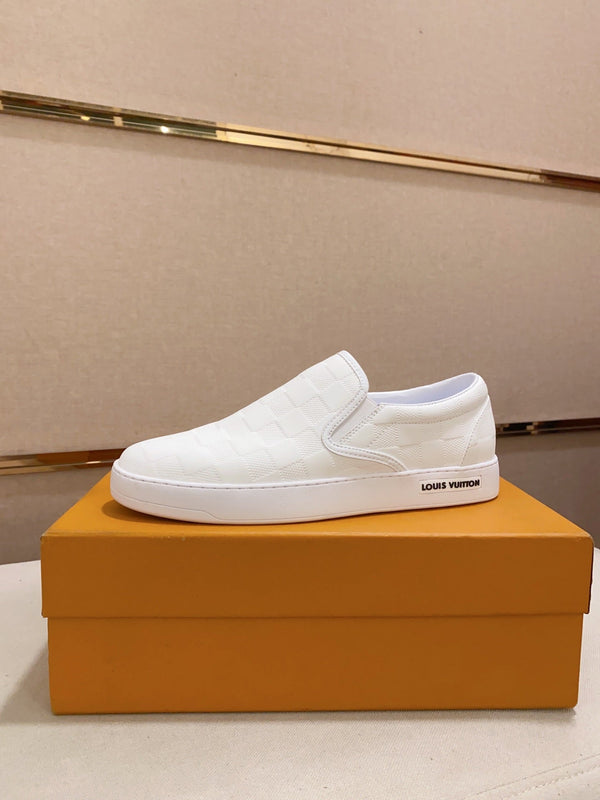 LV LOAFER IN WHIITE DAMIER SHEEPSKIN