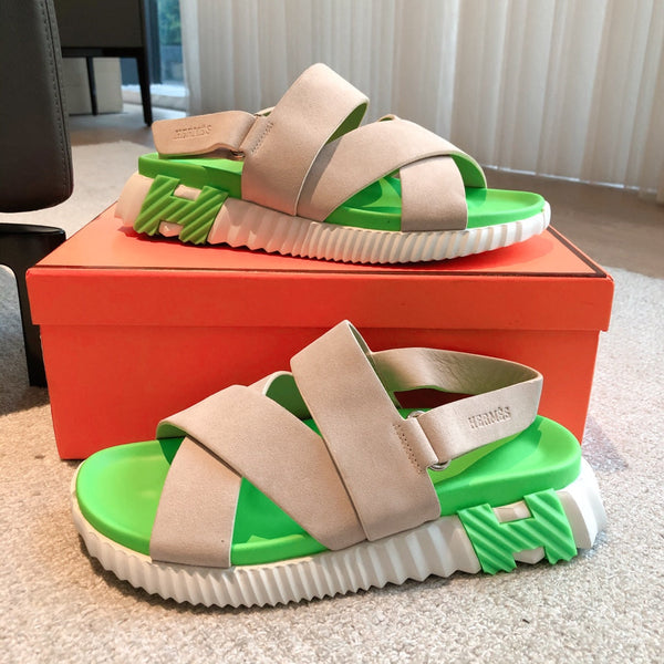 SANDALO HM ELECTRIC PARROCCHIO E CAMOSCIO KAKI