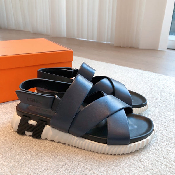 HM ELECTRIC SANDAL NAVY CALFSKIN