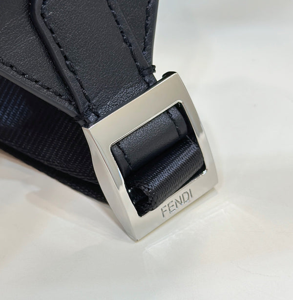 ZAINO FENDI STRIKE LARGE 46 FF IN TESSUTO JACQUARD BLU NOTTE