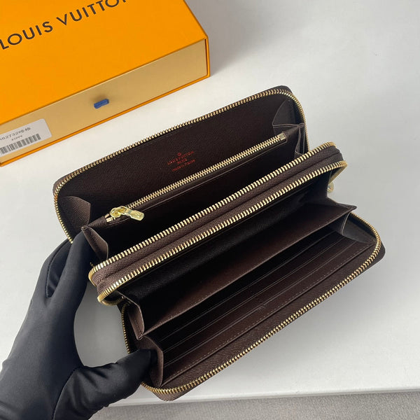 LV Double Zippy XL Wallet Damier Ebene Canvas 221552