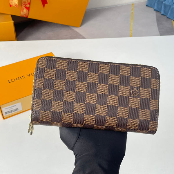 LV Double Zippy XL Wallet Damier Ebene Canvas 221552