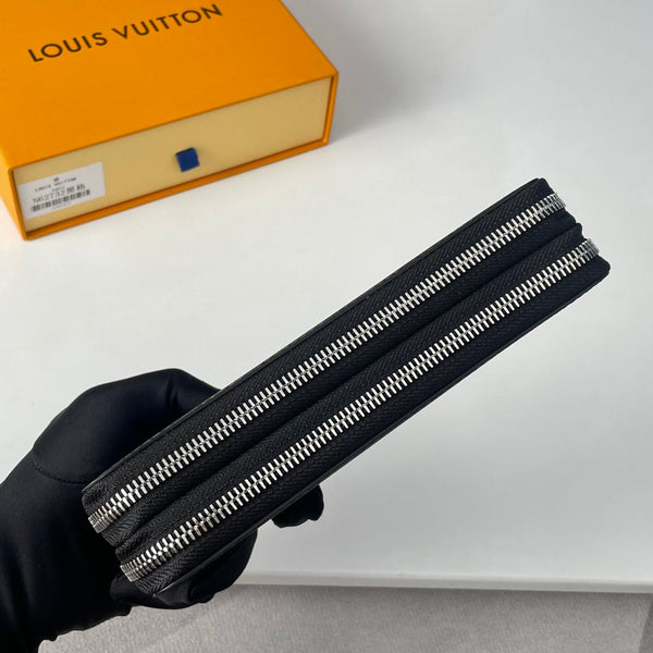 LV Double Zippy XL Wallet Black Damier Graphite 221553