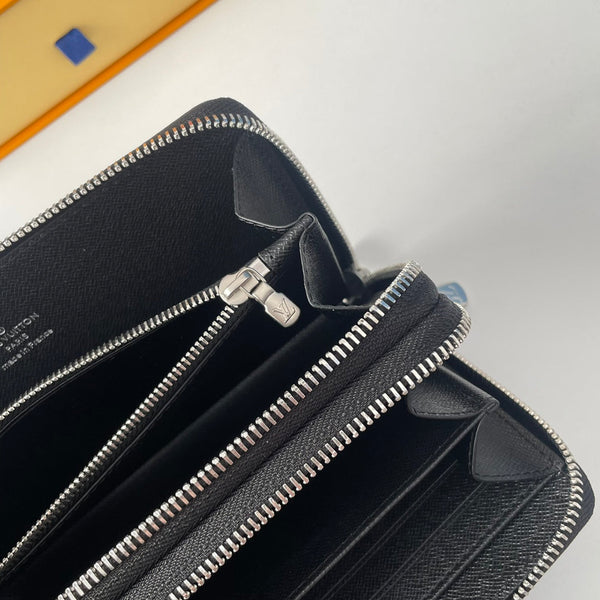 LV Double Zippy XL Wallet Black Damier Graphite 221553