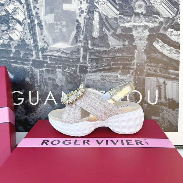 Viv Diamond Sandals Light Purple Fabric 560526