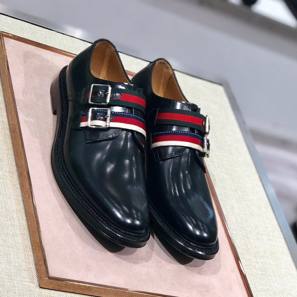 GG Men's Loafer Black Cowhide 344817