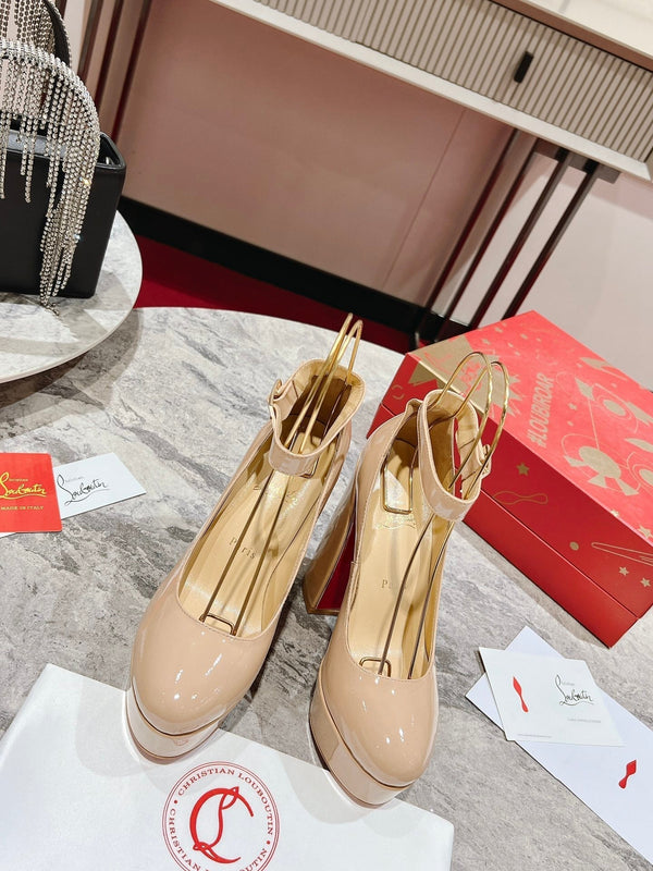 CL Platforms Movida Jane 130 mm Patent Leather Nude