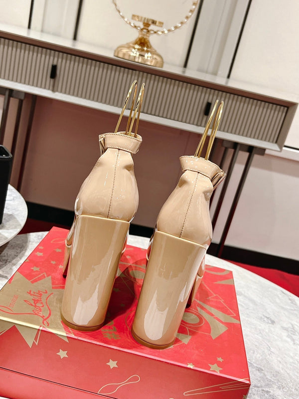 CL Platforms Movida Jane 130 mm Patent Leather Nude