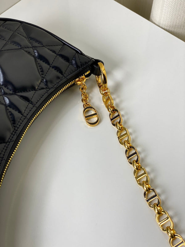 BORSA CD LOUNGE 26 IN PELLE DI AGNELLO NERA