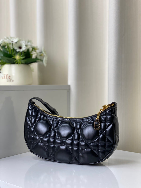 BORSA CD LOUNGE 26 IN PELLE DI AGNELLO NERA