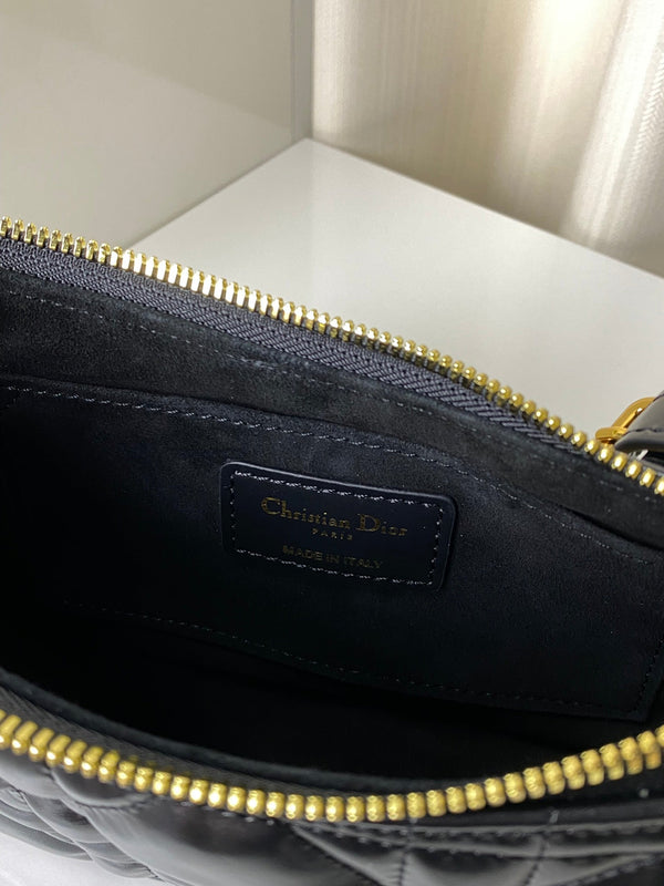 BORSA CD LOUNGE 26 IN PELLE DI AGNELLO NERA