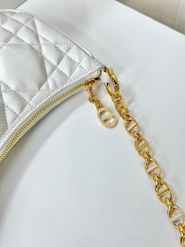 BORSA CD LOUNGE 26 IN PELLE DI AGNELLO BIANCA