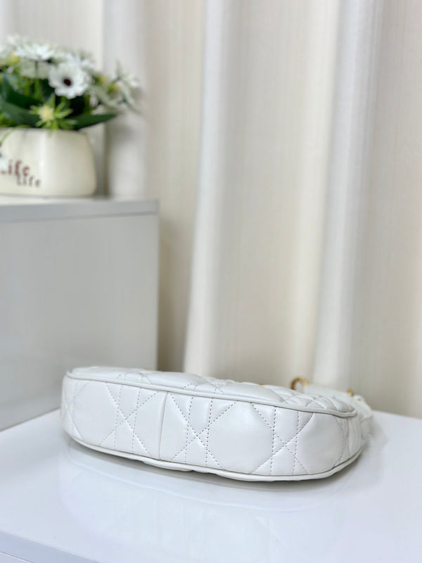 BORSA CD LOUNGE 26 IN PELLE DI AGNELLO BIANCA