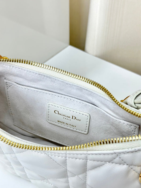 BORSA CD LOUNGE 26 IN PELLE DI AGNELLO BIANCA