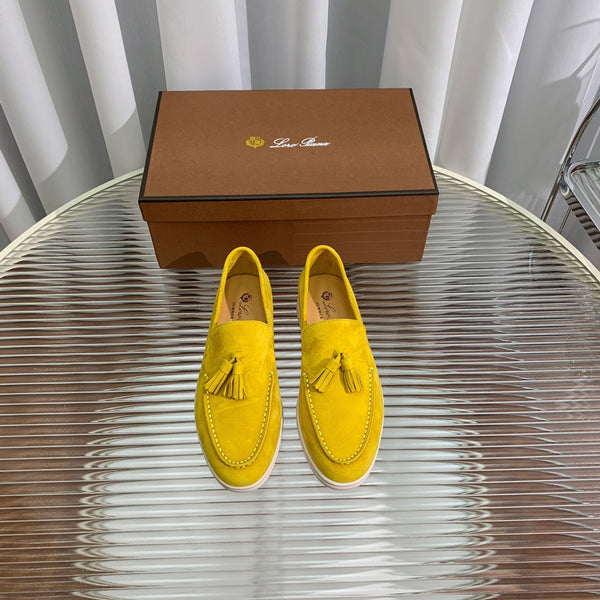 lp dot sole walk loafer yellow suede