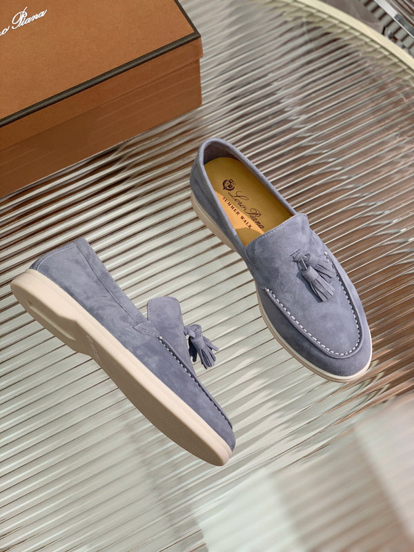 lp dot sole walk loafer slate grey suede
