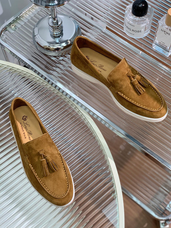 lp dot sole walk loafer brown suede