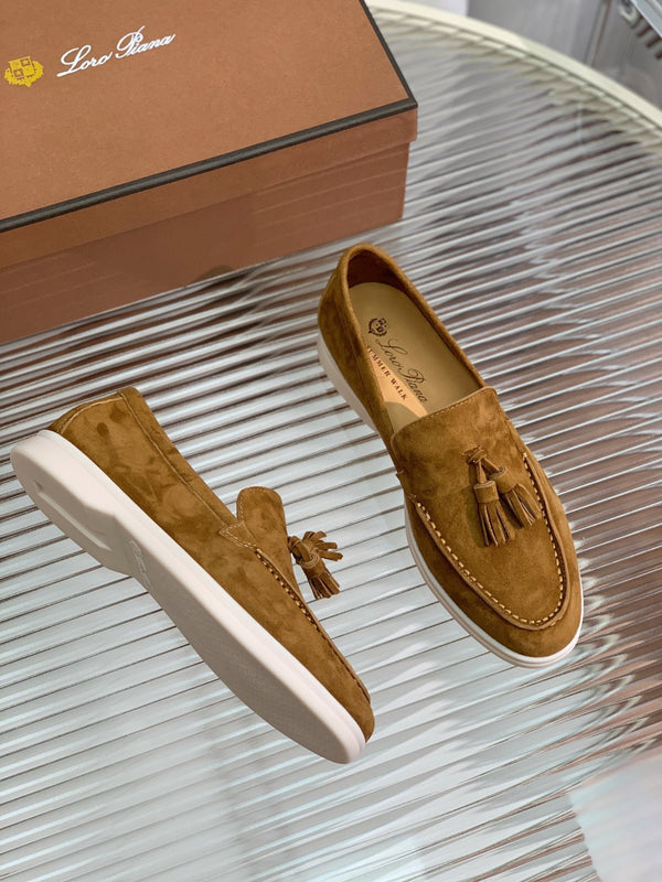 lp dot sole walk loafer brown suede